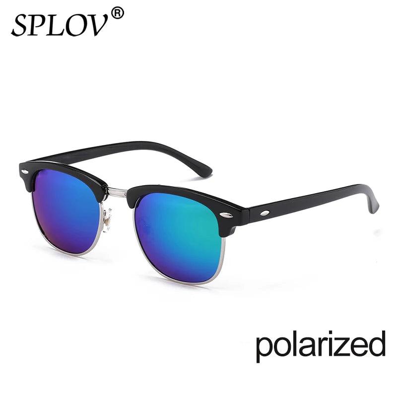 New Fashion Semi Rimless Polarized Sunglasses Men Women Brand Designer Half Frame Sun Glasses Classic Oculos De Sol UV400 - petguardiansupplies