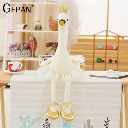 1pc Beautiful Skirt Swan White&Pink Color Super Lovely Animal Stuffed&Plush Baby Cotton Toys Party Doll For Children Girls Kids - petguardiansupplies