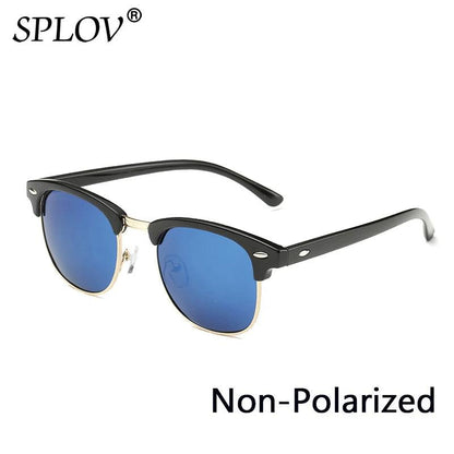 New Fashion Semi Rimless Polarized Sunglasses Men Women Brand Designer Half Frame Sun Glasses Classic Oculos De Sol UV400 - petguardiansupplies