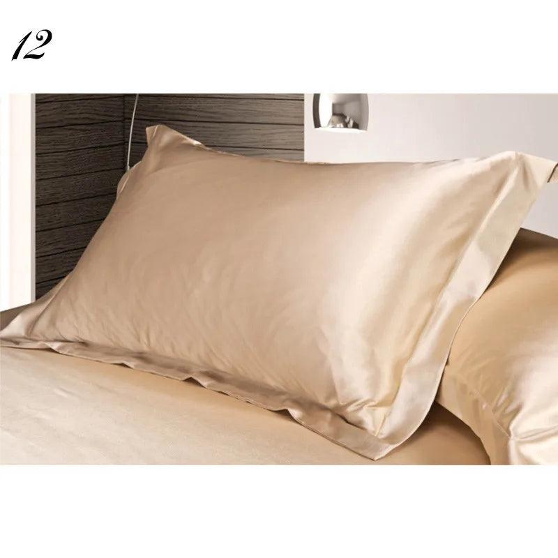 1pc Pure Emulation Silk Satin Pillowcase Single Pillow Cover Multicolor 48*74cm - petguardiansupplies