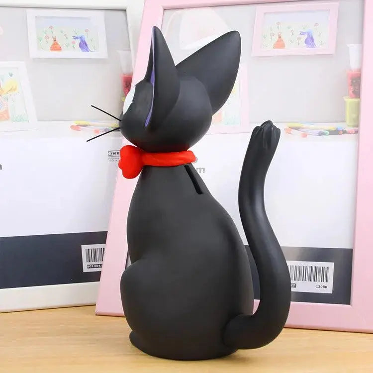 Hotuocho Black Cat Saving Box Animal Figurines Money Box Animal Coin Bank Home Decor Modern Style Piggy Bank Figurines Kids Gift - petguardiansupplies