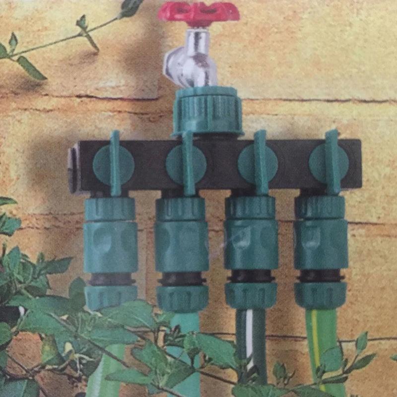 1/2"-3/4"-1" Hose Splitters Irrigation Adapter 4-way Water Hose Connectors European standard Female Thread Tap Connectors 1 Pc - petguardiansupplies