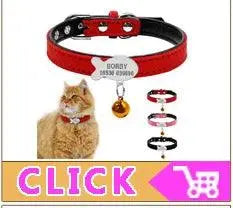 Quick Release Cat Collar Safety Custom Puppy Kitten ID Collars Reflective Breakaway With Bell For Small Cats Adjustable XXS XS - petguardiansupplies