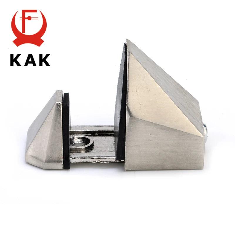 KAK Zinc Alloy Adjustable Glass Shelf Holder Glass Clamps Shelf Support Bracket Chrome Alloy Shelf Holder Glass Shelf Bracket - petguardiansupplies