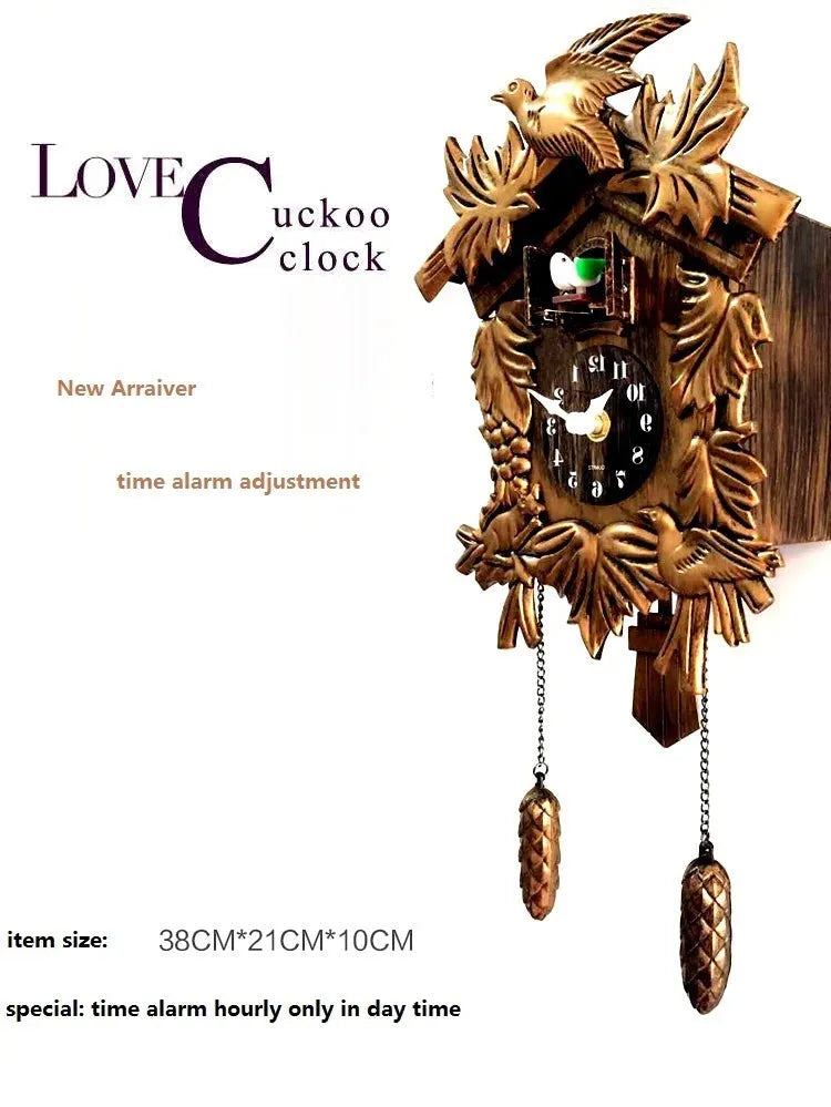 14inch Cuckoo Clock Living Room Wall Clock Bird Cuckoo Alarm Clock Wall-watch Children Unicorn Decorations Home Day Time Alarm - petguardiansupplies