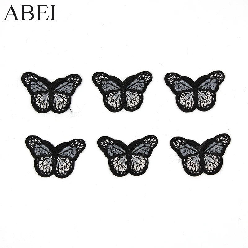 10pcs/lot Butterfly Stickers Clothes Jeans Iron Patches Diy Appliqued for Bags Shoes Handmade Sweater appliques Motif Badge - petguardiansupplies