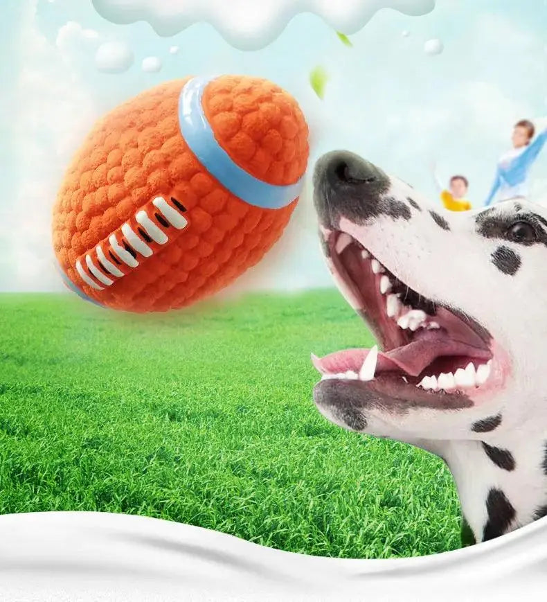 HOOPET Pet Dog Toy Balls Squeak Puppy Toys Interesting Tennis Football Tooth Cleaning Toys for Dogs - petguardiansupplies