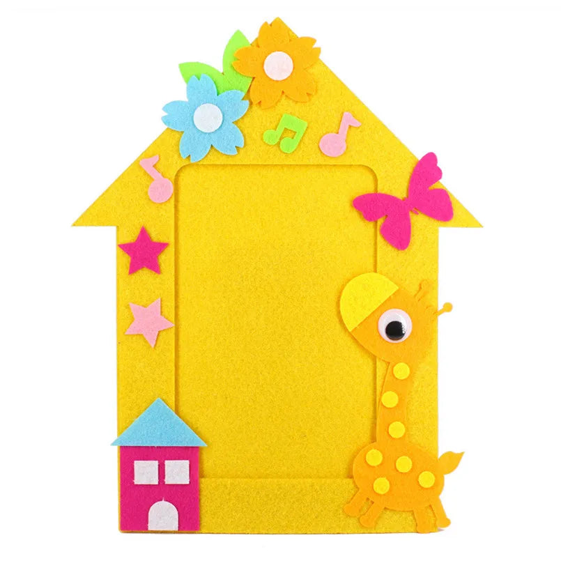 9Pcs/set DIY Cartoon Animal 6 Inch Photo Frame Children Handmade Craft Art Toys for Kids Girl Home Decor Kindergarten Applique - petguardiansupplies