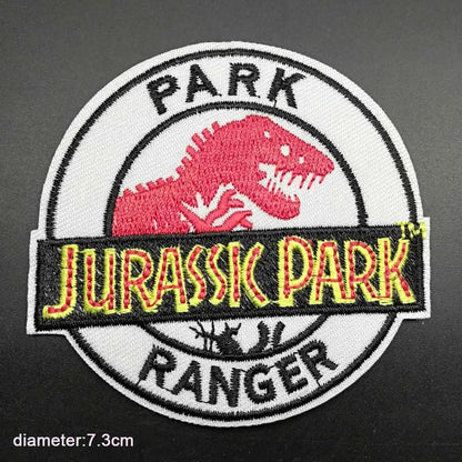 Dinosaur Jurassic Park Embroidered Iron On Clothes Patch For Clothing Stickers Garment Apparel Accessories - petguardiansupplies