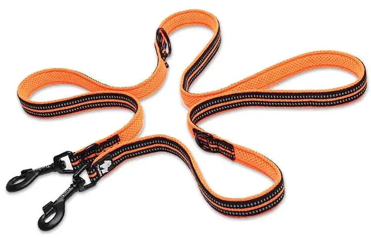 Truelove 7 In 1 Multi-Function Adjustable Dog Lead Hand Free Pet Training Leash Reflective Multi-Purpose Dog Leash Walk 2 Dogs - petguardiansupplies