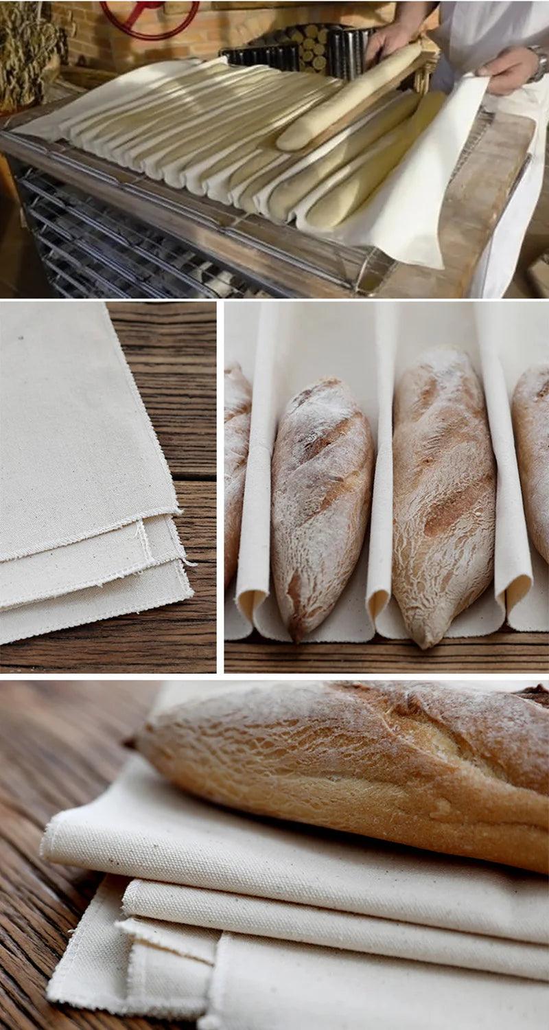 Linen Fermented Cloth Dough Bakers Pans Proving Bread Baguette Flax Cloth Baking Mat Baking Pastry Kitchen Tools - petguardiansupplies