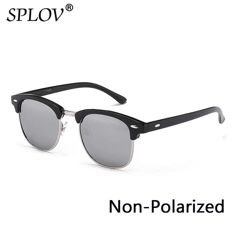 New Fashion Semi Rimless Polarized Sunglasses Men Women Brand Designer Half Frame Sun Glasses Classic Oculos De Sol UV400 - petguardiansupplies