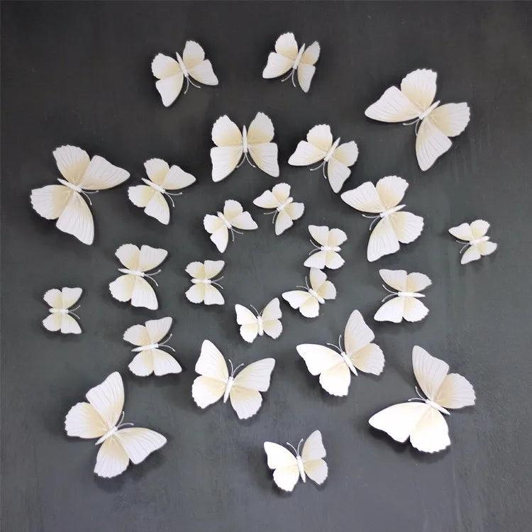 12Pcs 3D Magnet Butterflies Wall Stickers Butterfly Outdoor Bedroom Living Room Home Decor Fridage Decals For Wedding Decoration - petguardiansupplies