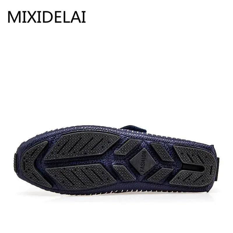 MIXIDELAI Fashion Moccasins For Men Loafers Summer Walking Breathable Casual Shoes Men Hook&loop Driving Boats Men Shoes Flats - petguardiansupplies