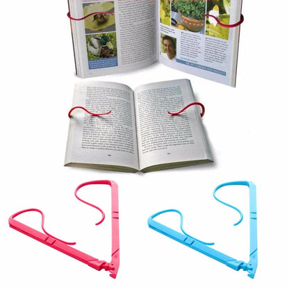 1pc Books Stand Portable Hands Free Book Holder Folding Stand Holds Pages Open Clip Fixed Clamp #277199 - petguardiansupplies