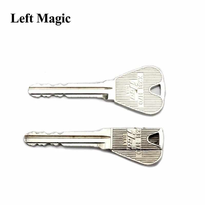 2 Pcs New Magic Trick Toy Folding Key Thru Bottle Or Ring Penetration Magic Trick Props Magic Joke Toy Easy To Play - petguardiansupplies