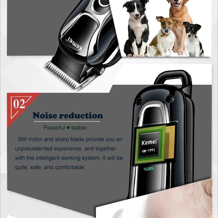 100-240v rechargeable professional dog hair trimmer for cat cutter grooming machine hair remover animal hair clipper for pet - petguardiansupplies