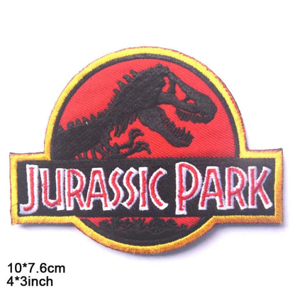 Dinosaur Jurassic Park Embroidered Iron On Clothes Patch For Clothing Stickers Garment Apparel Accessories - petguardiansupplies