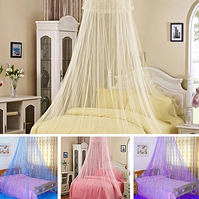 Elegant Lace Insect Bed Canopy Netting Curtain Round Dome Mosquito Net Bedding - petguardiansupplies