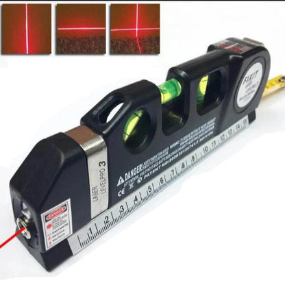 4 in 1 Accurate Multipurpose Laser Level Lever with Tripod Cross Projects Horizontal Vertical Laser Light Beam Measure Tape - petguardiansupplies