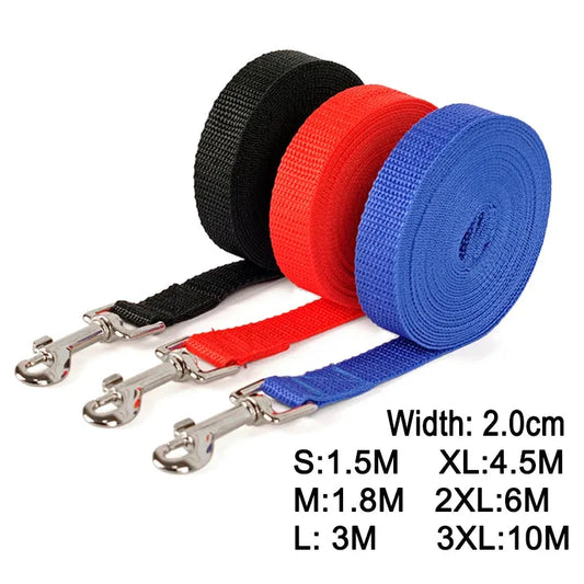 Nylon Dog Training Leashes Pet Supplies Walking Harness Collar Leader Rope For Dogs Cat 1.5M 1.8M 3M 4.5M 6M 10M - petguardiansupplies