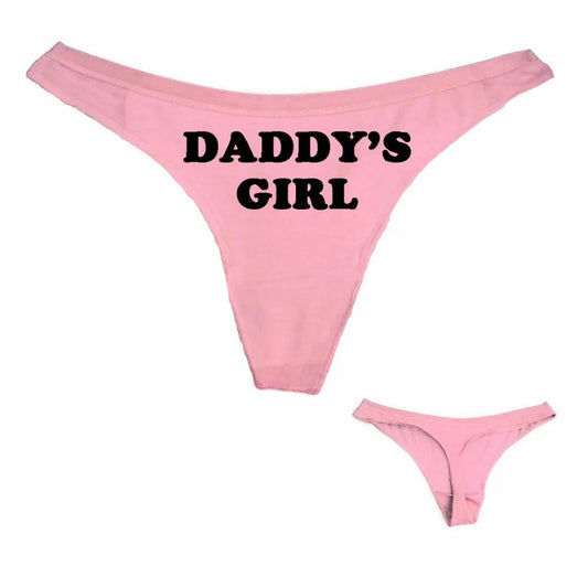 Fashion Women Sexy Seamless Thong Underwear DADDY'S GIRL Print Funny Women T Panties G String Sexy Low Waist - petguardiansupplies