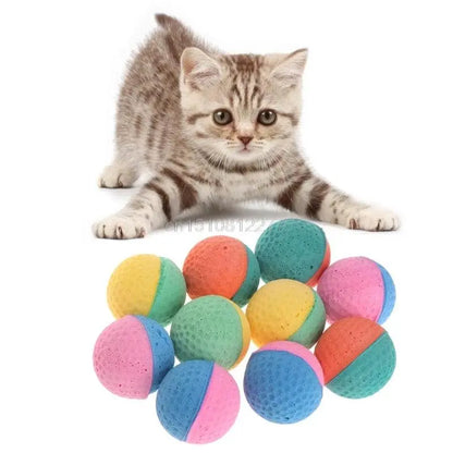 10 Pcs Pet Toy Latex Balls Colorful Chew For Dogs Cats Puppy Kitten Soft Elastic Dropshipping - petguardiansupplies