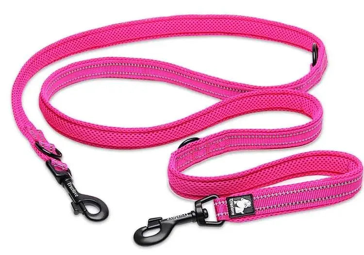 Truelove 7 In 1 Multi-Function Adjustable Dog Lead Hand Free Pet Training Leash Reflective Multi-Purpose Dog Leash Walk 2 Dogs - petguardiansupplies