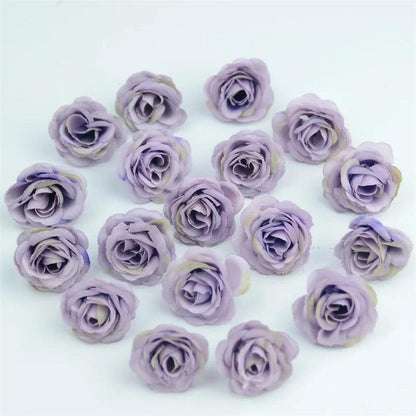 10/50/100pcs 2.5cm Mini Silk Artificial Rose Flower Heads For Wedding Party Home Decoration DIY Accessories Fake Flowers Craft - petguardiansupplies