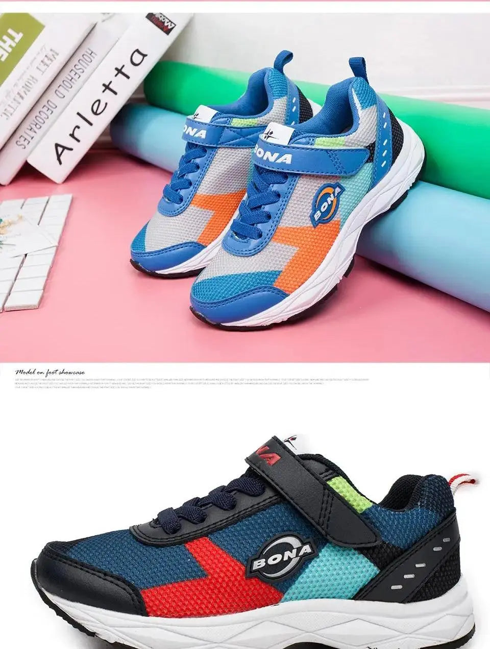 BONA New Arrival Style Children Casual Shoes Mesh Boys Shoes Hook & Loop Girls Loafers Outdoor Fashion Sneakers Free Shipping - petguardiansupplies