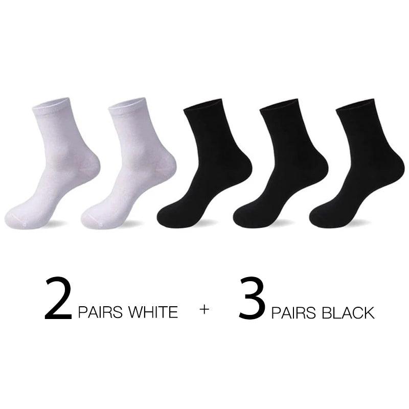 HSS 5pairs/lot High Quality Men Cotton Socks New Casual Business Summer Thin Black Socks Deodorant Breathable Man Long Sock - petguardiansupplies