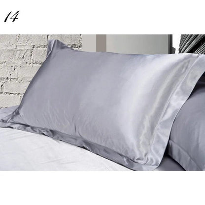 1pc Pure Emulation Silk Satin Pillowcase Single Pillow Cover Multicolor 48*74cm - petguardiansupplies