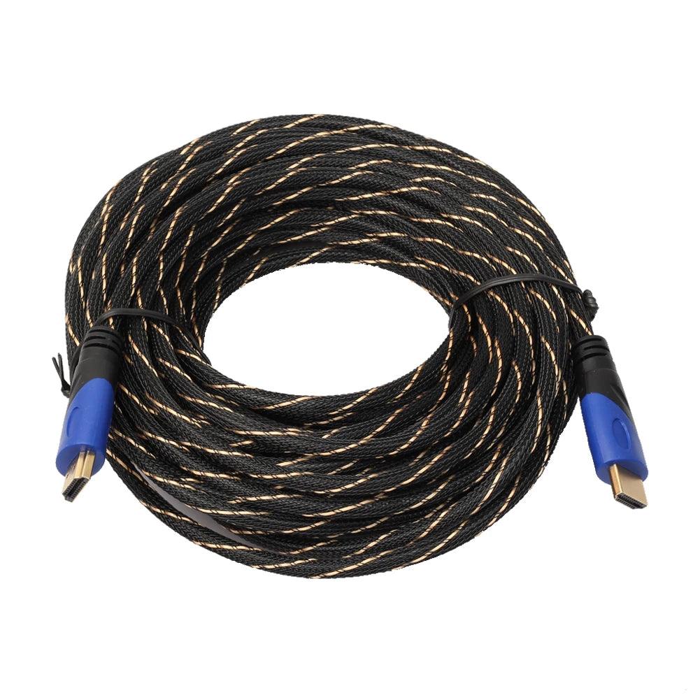 10m/15m Long HDMI-compatible 1.4 Cable AV 1080P HD 3D Gold Plated Connection New Braided Male cables for PS3 Xbox HDTV - petguardiansupplies