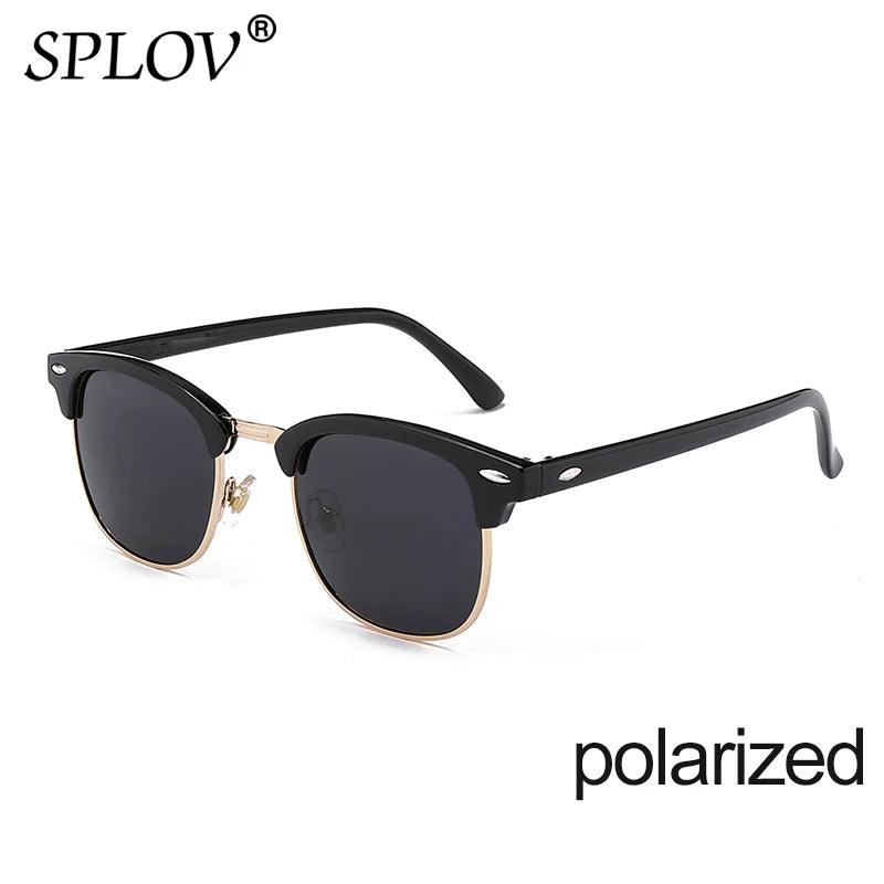 New Fashion Semi Rimless Polarized Sunglasses Men Women Brand Designer Half Frame Sun Glasses Classic Oculos De Sol UV400 - petguardiansupplies