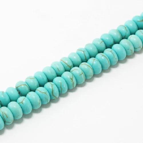 Hot 40-124pcs/strand 6 Optional Sizes Natural Blue Howlite Light Blue Stone Loose Beads For Bracelet Necklace DIY Jewelry Making - petguardiansupplies