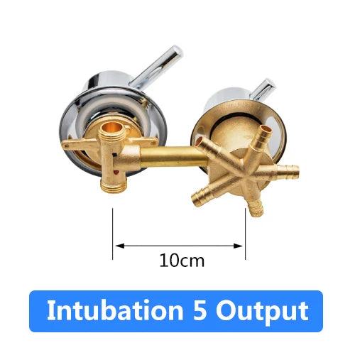 2/3/4/5 Ways Water Outlet Screw Thread Center Distance 10cm 12.5cm Mixing Valve Brass Bathroom Shower Mixer Faucet Tap Cabin - petguardiansupplies