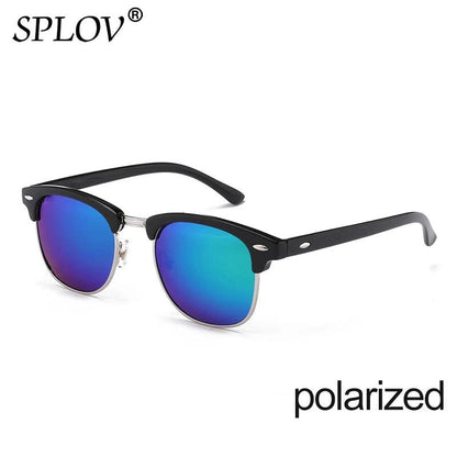 New Fashion Semi Rimless Polarized Sunglasses Men Women Brand Designer Half Frame Sun Glasses Classic Oculos De Sol UV400 - petguardiansupplies