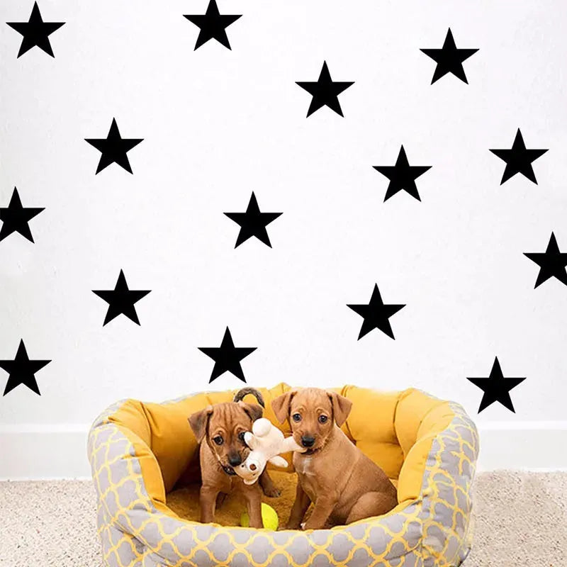 New 45/24pcs Cartoon Starry Wall Stickers For Kids Rooms Home Decor Little Stars Wall Decals Baby Nursery DIY Vinyl Art Mural - petguardiansupplies