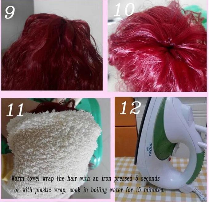 1pcs Doll Hair 15cm 25cm Pink Yellow Purple Green Blue Color Straight Doll Wigs for Russian Handmade Diy Accessory - petguardiansupplies