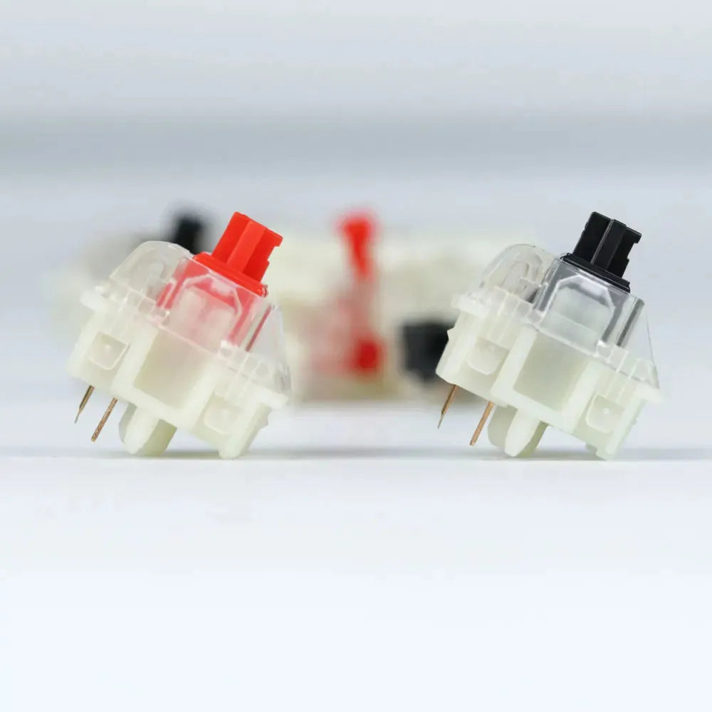 Gateron silent switch Black Red clear 5pin transparent tops for mechaniacl keyboard Compatible with MX switch - petguardiansupplies