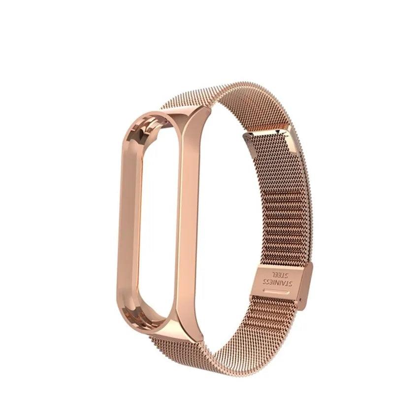 Metal Strap bracelet for Xiaomi mi band 7 6 5 3 4 strap Stainless Steel MiBand 4 Smart Wrist Strap for xiao mi miband 4 3 straps - petguardiansupplies