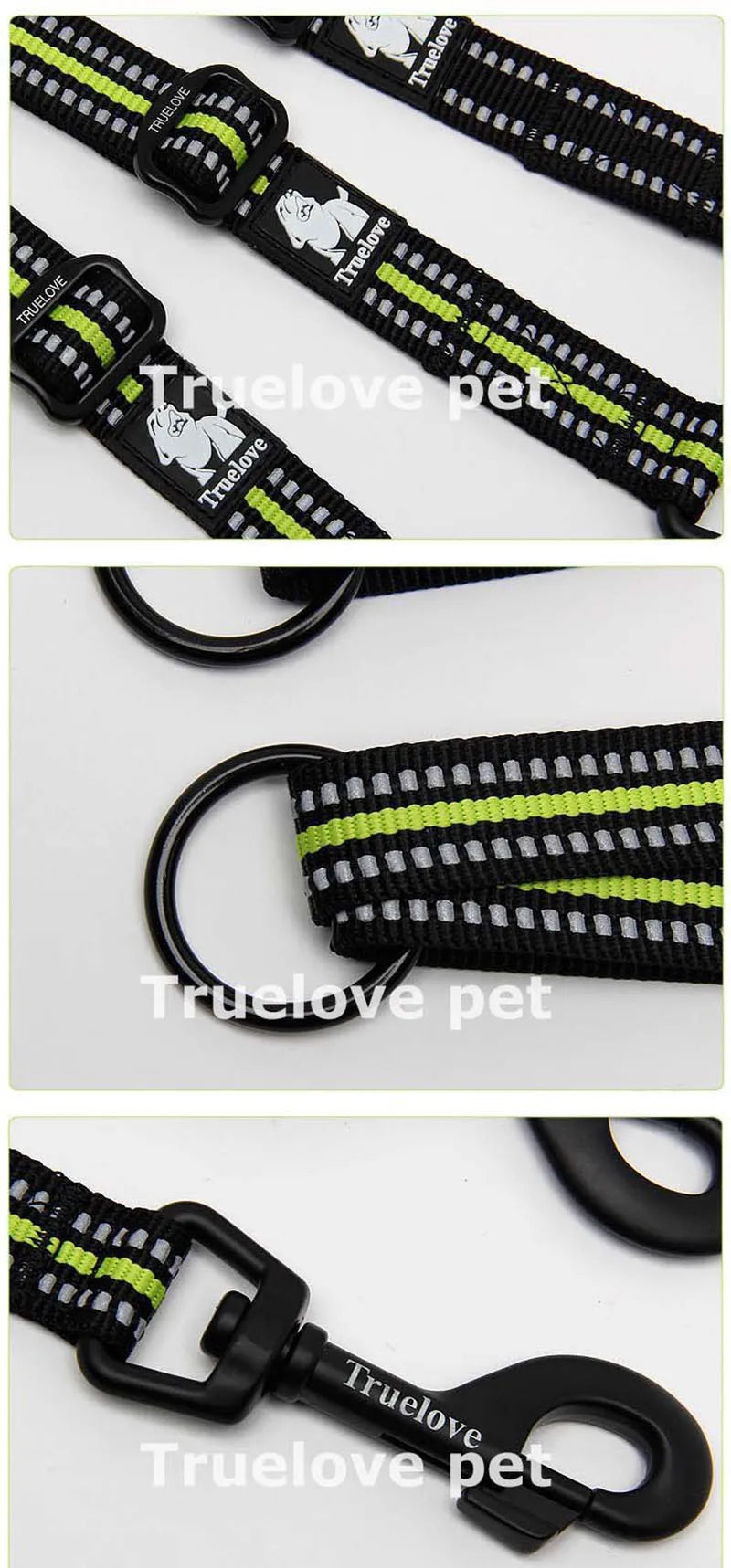 Truelove Reflective Nylon Double Dog Leash For Two Dogs Coupler No Tangle Pet Leash For All breed Training Running Dropshipping - petguardiansupplies