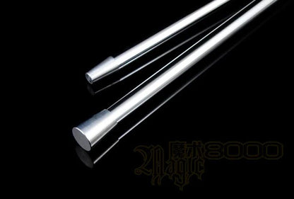 Aluminum Dancing Cane Stick (Silver/Black) Magic Trick Floating Magic Wand Close Up Street Stage Magic Props Accessories - petguardiansupplies