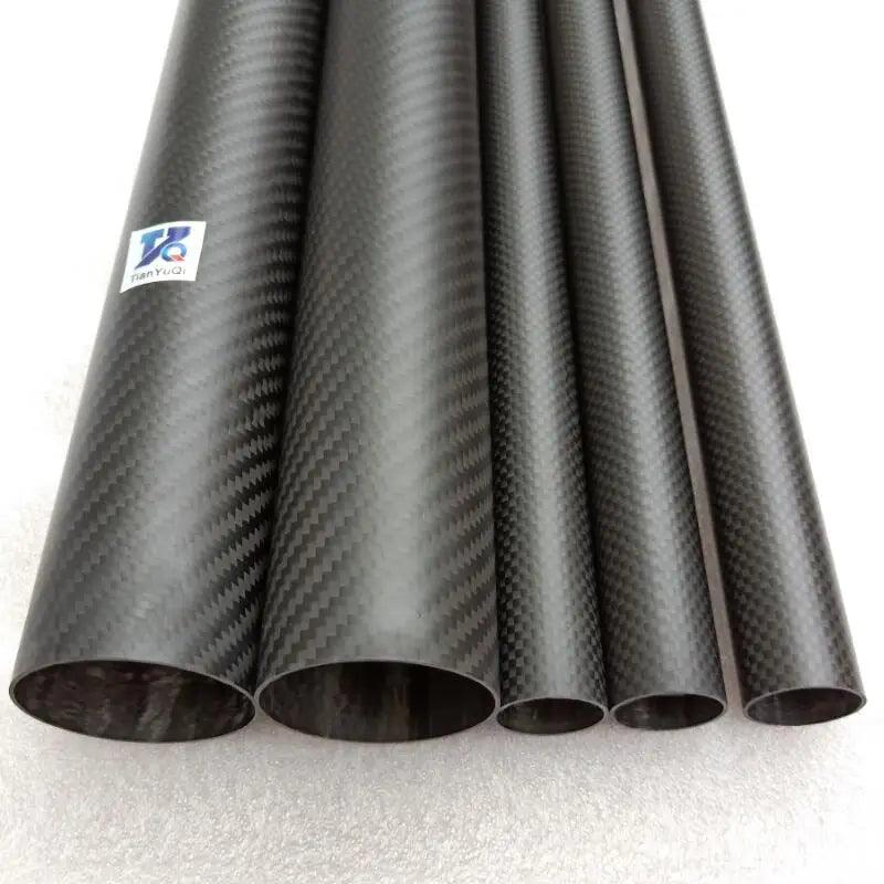 1PCS Twill Matte 3K Carbon fiber circular tube Length 500mm high hardness OD 8mm 10mm 12mm 16mm 20mm 25mm 30mm - petguardiansupplies