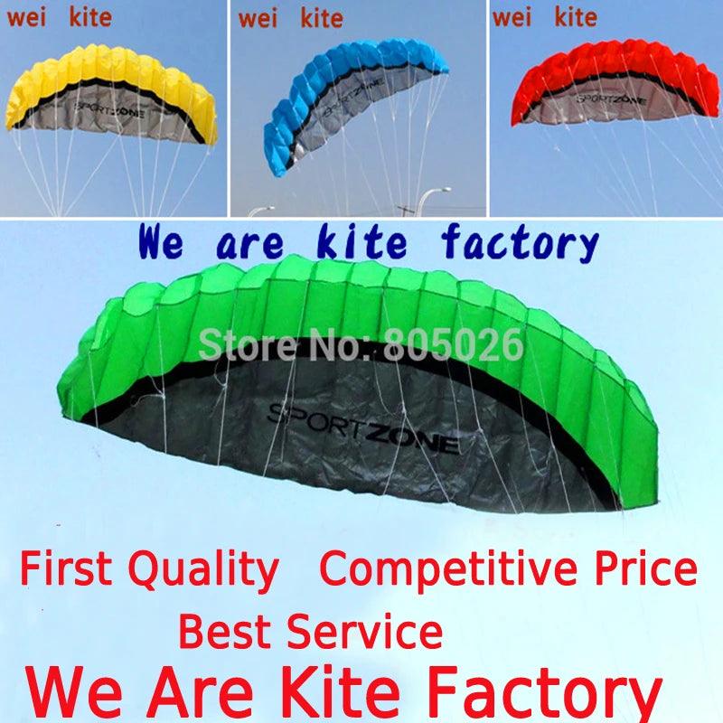 free shipping 2.5m dual Line Stunt power Kite soft kite Parafoil kite surf flying outdoor fun sports kites kiteboard factory koi - petguardiansupplies