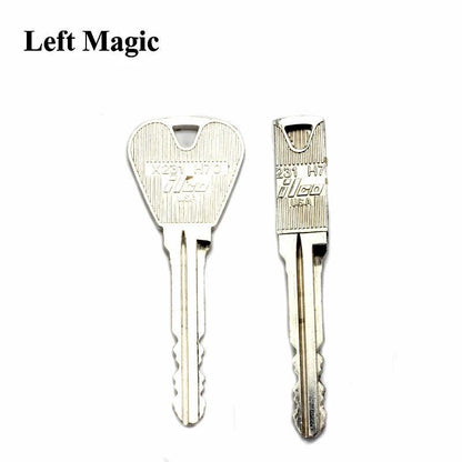 2 Pcs New Magic Trick Toy Folding Key Thru Bottle Or Ring Penetration Magic Trick Props Magic Joke Toy Easy To Play - petguardiansupplies