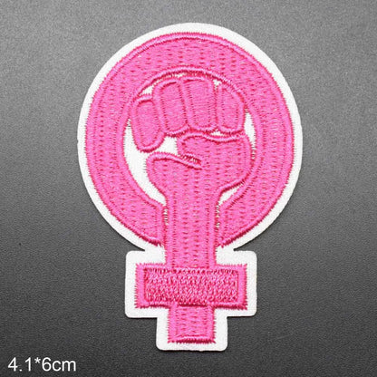 Pink Girl Gang Girlgang Letters Words Embroidery Punk Clothes Patch For Clothing Skirts Jeans Ironing Iron On Patch Applique - petguardiansupplies