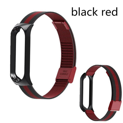 Metal Strap bracelet for Xiaomi mi band 7 6 5 3 4 strap Stainless Steel MiBand 4 Smart Wrist Strap for xiao mi miband 4 3 straps - petguardiansupplies