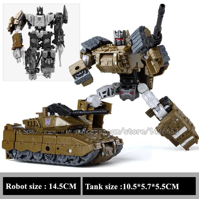 Haizhixing 5 IN 1 Transformation Robot Car Toys Anime Devastator Aircraft Tank Model KO Boys Truck Collection Kid Adult Gift - petguardiansupplies