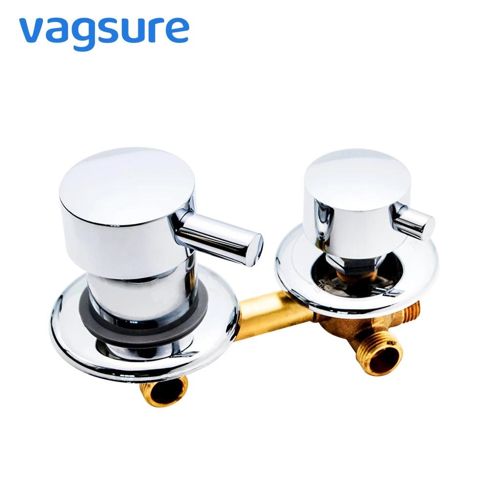 2/3/4/5 Ways Water Outlet Screw Thread Center Distance 10cm 12.5cm Mixing Valve Brass Bathroom Shower Mixer Faucet Tap Cabin - petguardiansupplies